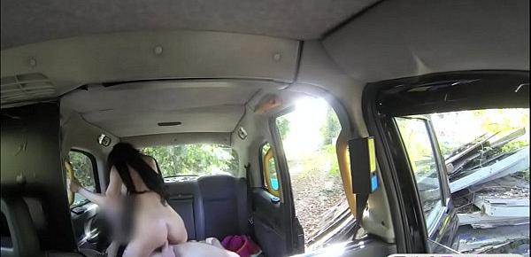  Huge juggs woman gets her tight anal rammed in the taxi